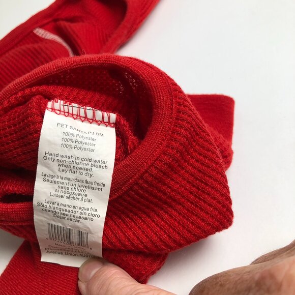 Pet Holiday Doggie PJ's Waiting for Santa Size Small - Picture 3 of 5